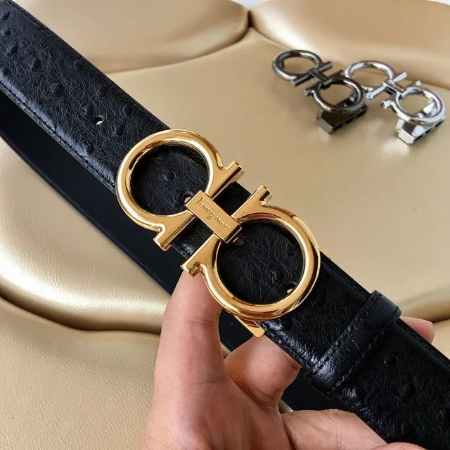 Ferragamo Belts Gancini double-ring buckle belt product detail image 2