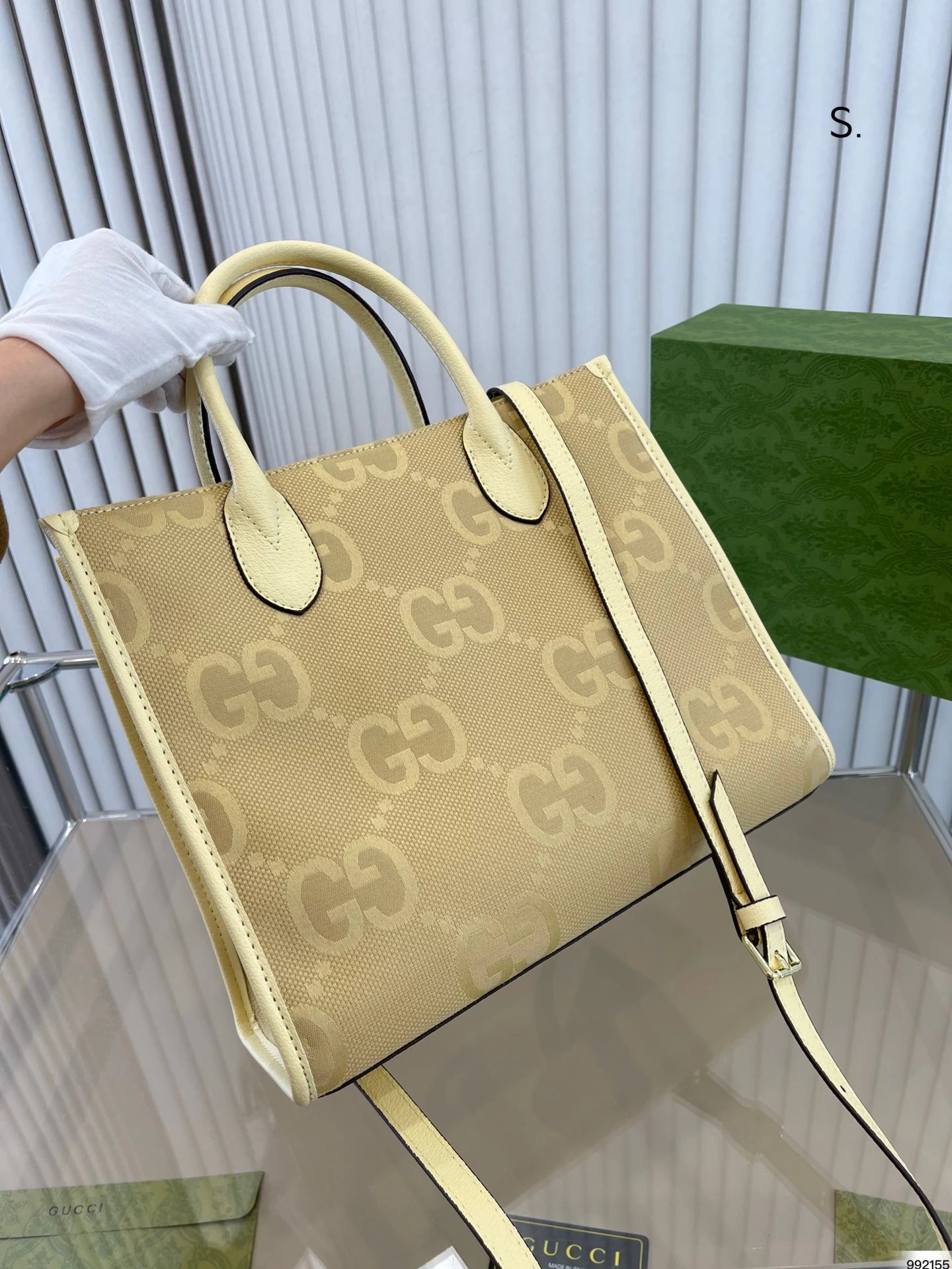 Gucci Mini Marmont Crystal-Embellished Beige Tote Bag - 10