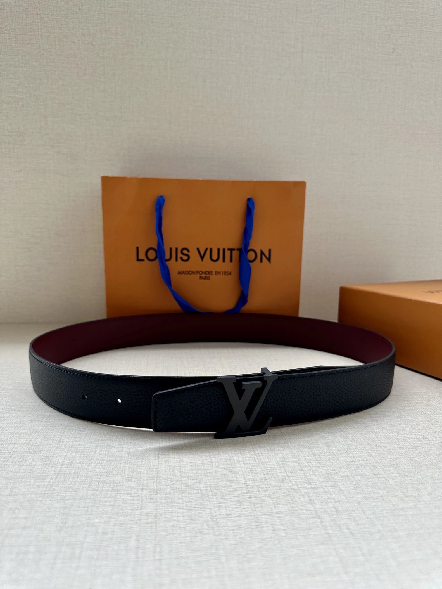 Louis Vuitton LV Initiales Belt Mint Green Monogram Print Leather Belt - 14