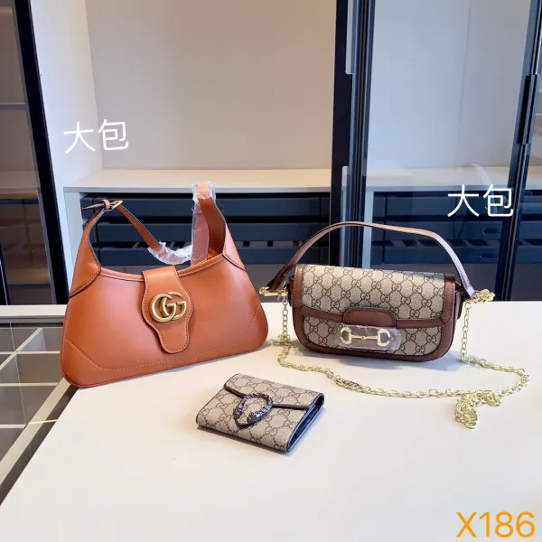 Gucci GG Marmont Canvas Set Beige Monogram Bag Collection Handbags - 4