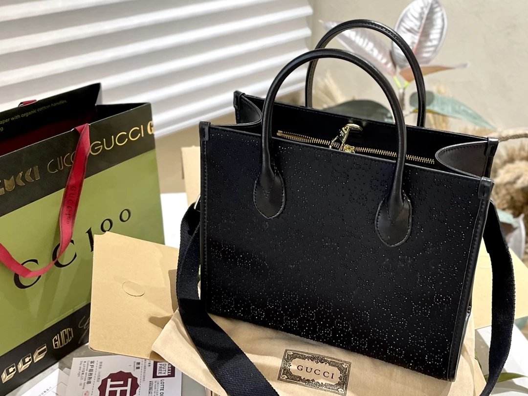 Gucci Music Is Mine Tote Bag Red Multicolor - 6