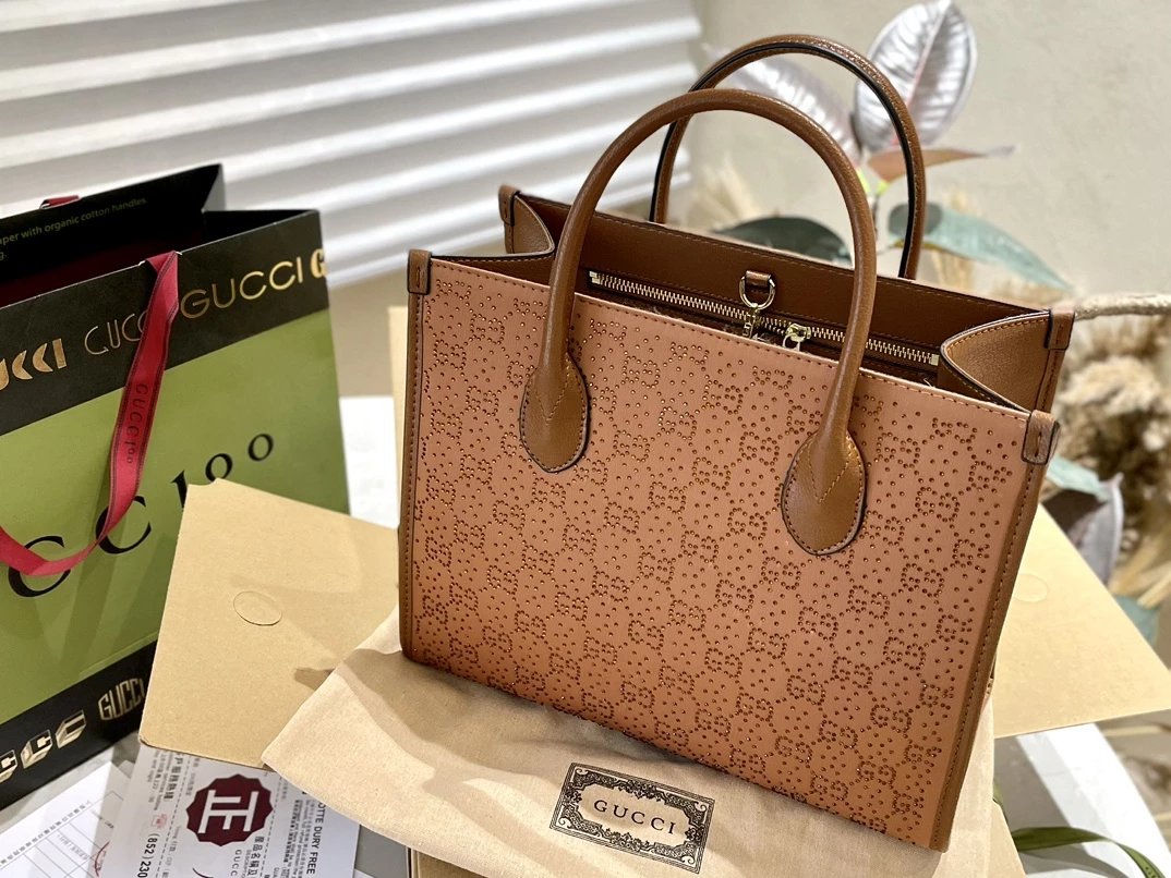 Gucci Music Is Mine Tote Bag Red Multicolor - 7