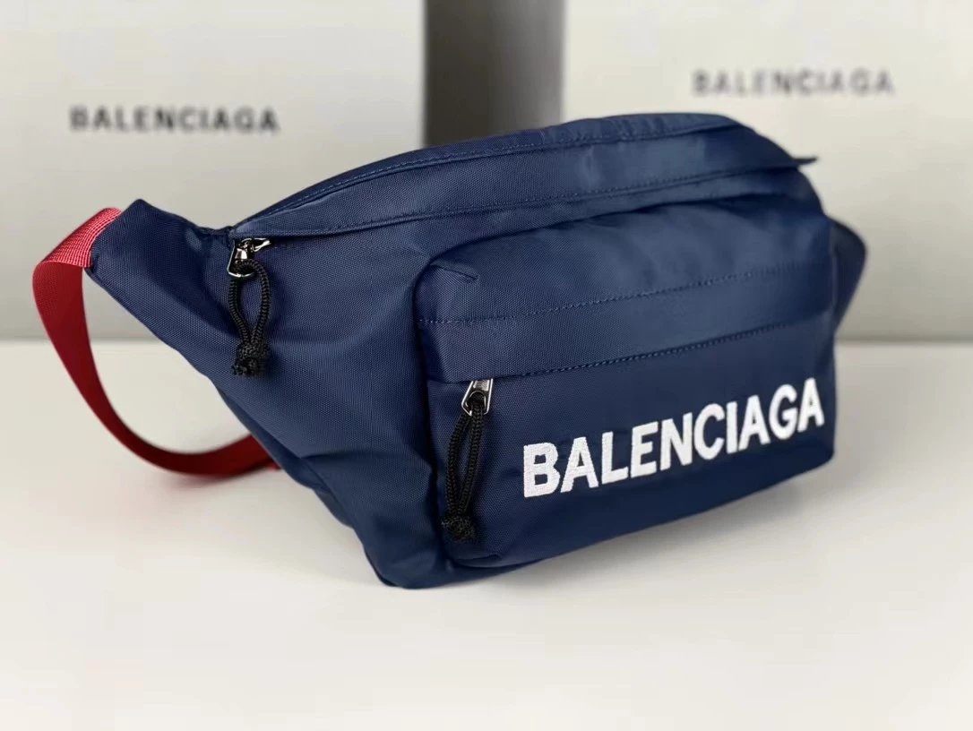 Balenciaga Hourglass Crumpled Leather Black Duffle Bag - 6