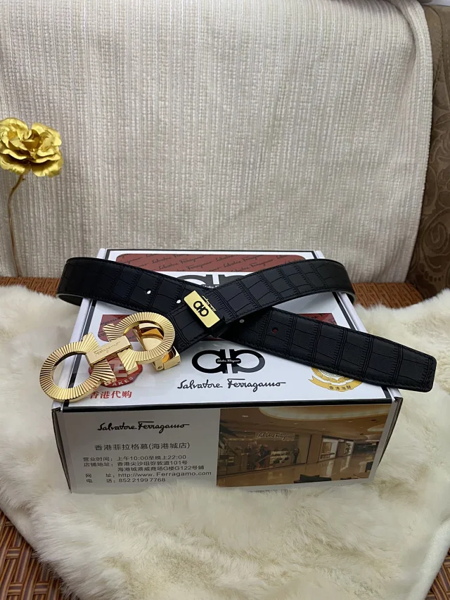 Salvatore Ferragamo Belts Double Gancini Buckle Belt product detail image 7