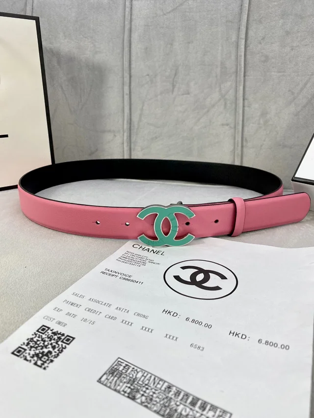 Chanel Belts Crystal Double-C Buckle Belt product detail image 15
