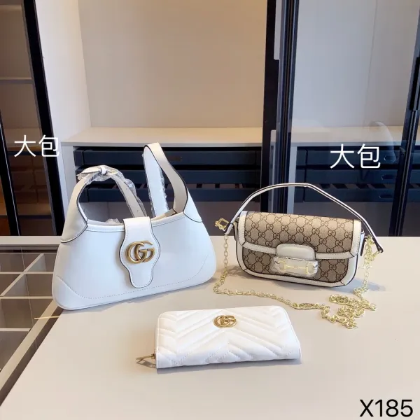Gucci GG Marmont Canvas Set Beige Monogram Bag Collection Handbags - 5