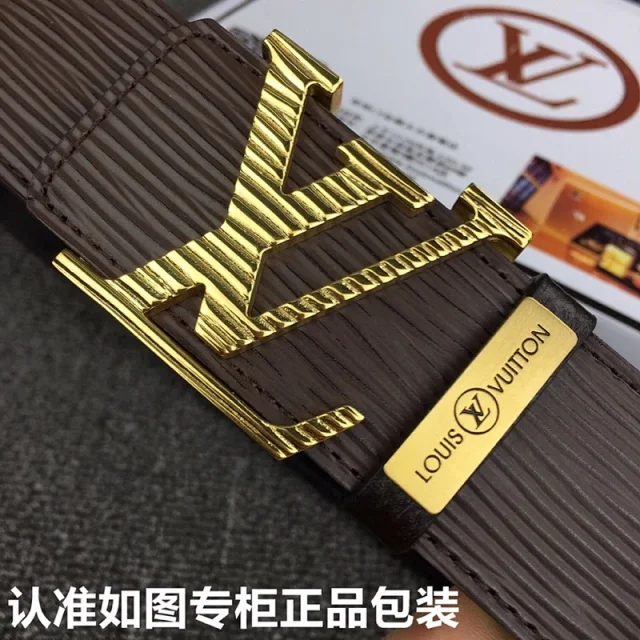 Louis Vuitton Belts LV Initial Buckle Textured Belt product detail image 1