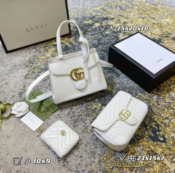 Gucci GG Marmont Mini Backpack Beige Leather Backpack - 7