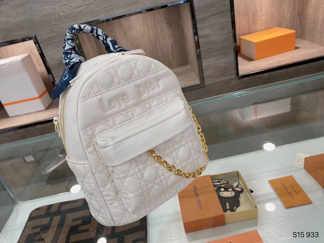 Dior Book Tote Mini Beige Quilted Leather Backpack - 14
