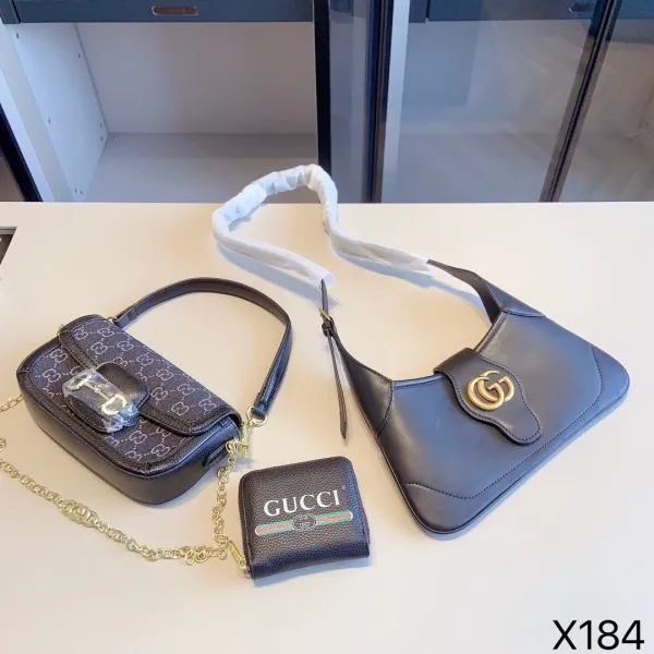 Gucci GG Marmont Canvas Set Beige Monogram Bag Collection Handbags - 6