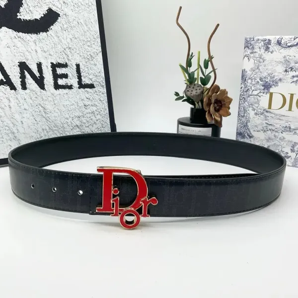 Dior Oblique Canvas Belt Black and Beige - 4