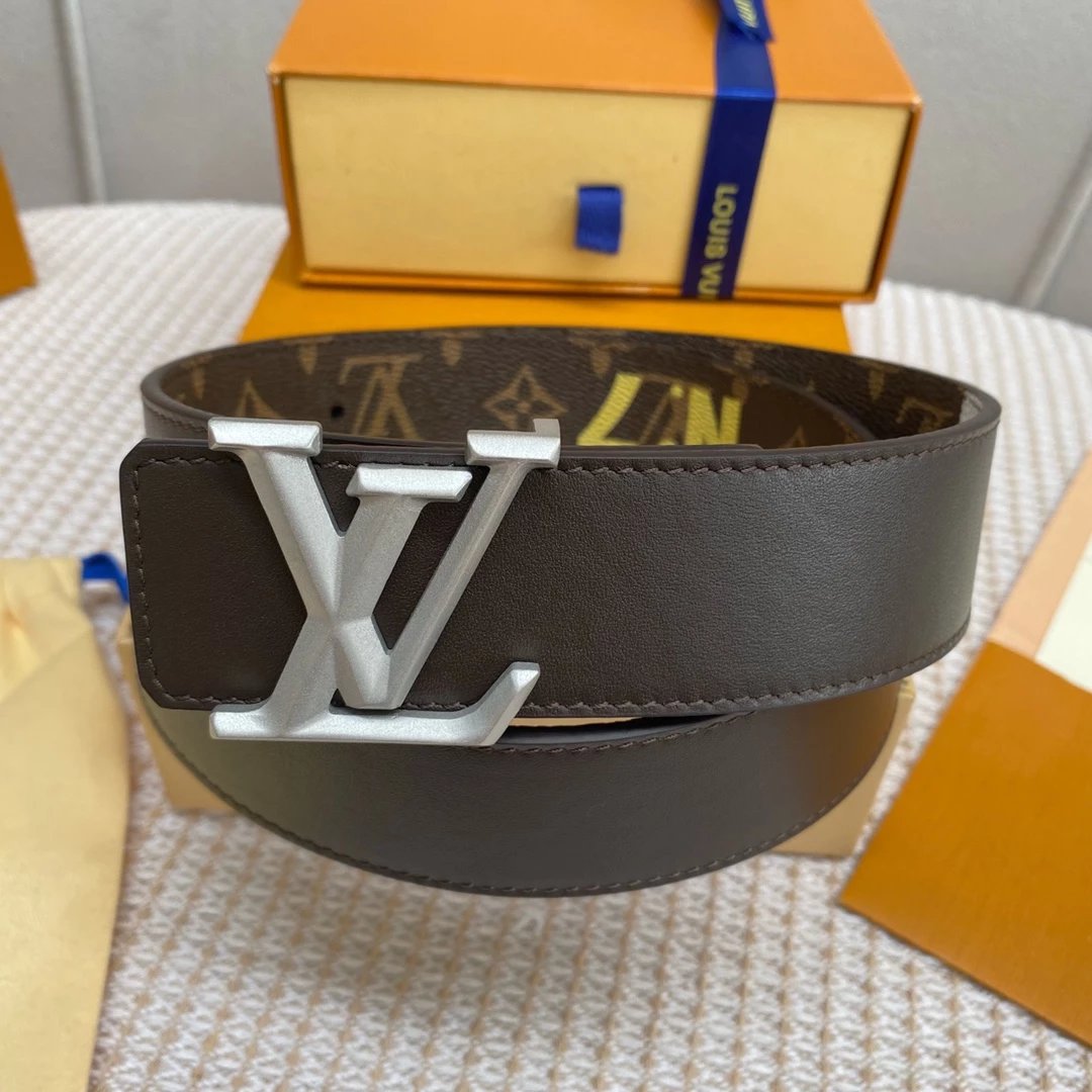 Louis Vuitton Damier Ebène Reversible Belt Brown Canvas Belt - 15