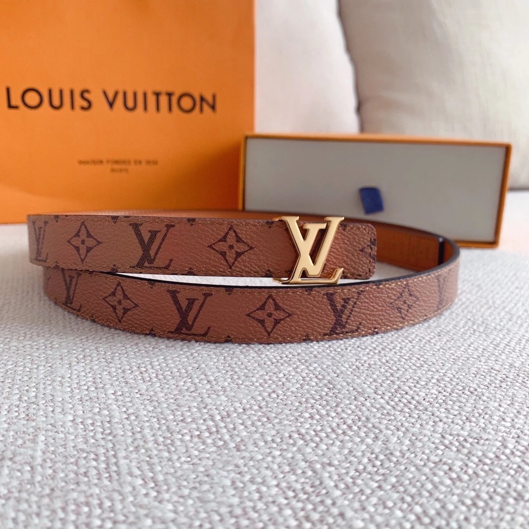 Louis Vuitton Monogram Reversible Belt Brown Pink Leather Belt - 6