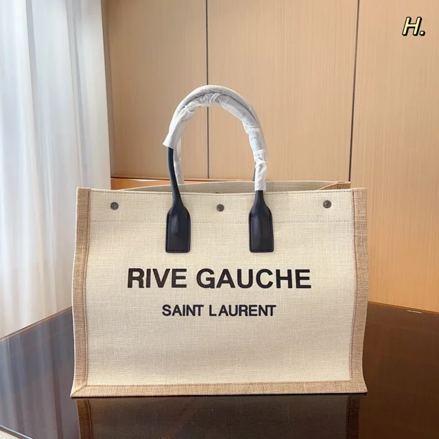 Saint Laurent Straw tote bags and quilted chain shoulder product detail image 14