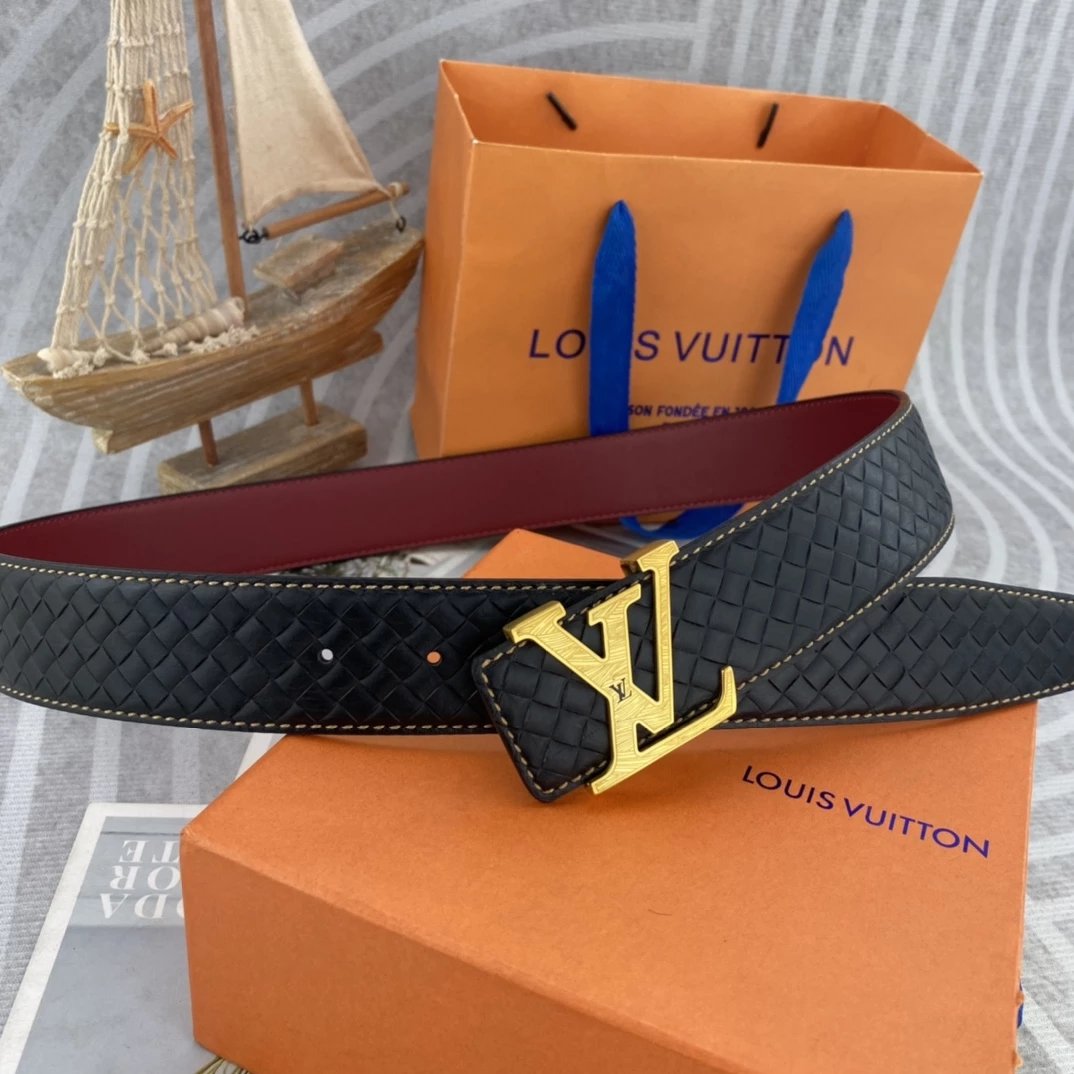 Louis Vuitton Monogram Reversible Belt Brown Pink Leather Belt - 2
