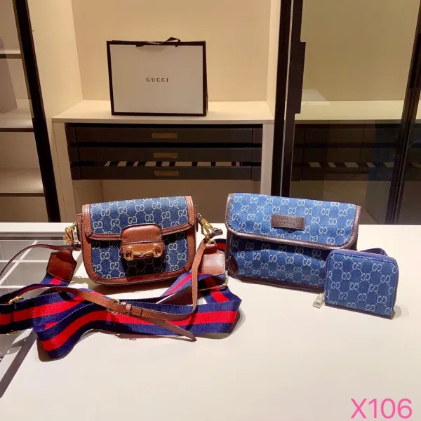 Gucci GG Marmont Canvas Set Beige Monogram Bag Collection Handbags - 14