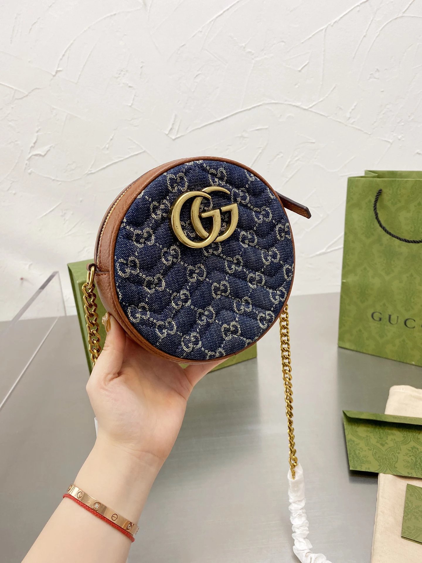 Gucci x Disney Mickey Mouse Round Shoulder Bag Brown - 9