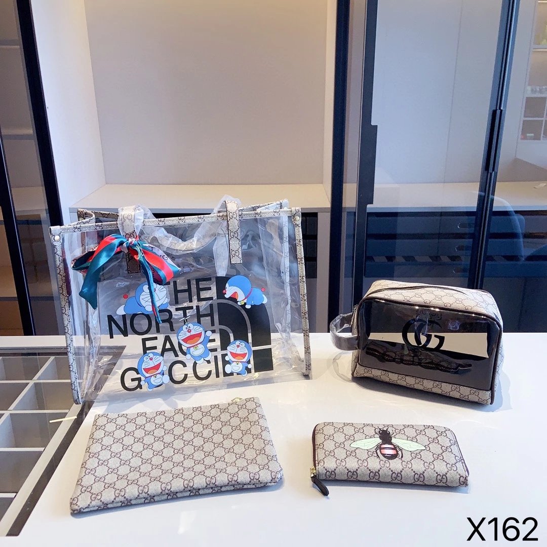 Gucci GG Marmont Mini Backpack and Wallet Set Beige Canvas with Red-Green Web - 12