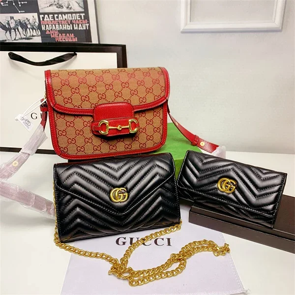 Gucci Handbags Monogram chain-strap flap bags product detail image 5
