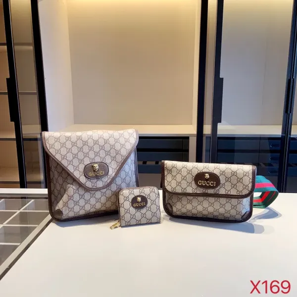 Gucci GG Marmont Canvas Set Beige Monogram Bag Collection Handbags - 9
