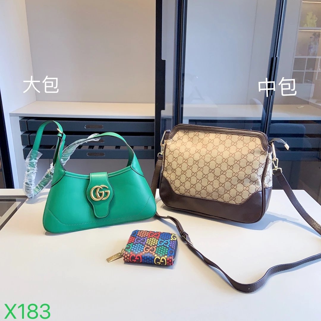 Gucci GG Marmont Canvas Set Beige Monogram Bag Collection Handbags - 7
