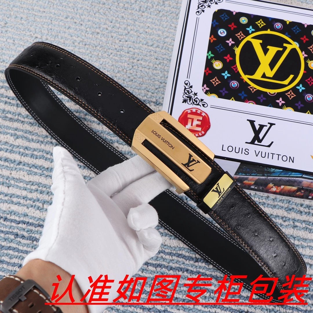 Louis Vuitton LV Initiales Belt Black Monogram Leather Belt - 9
