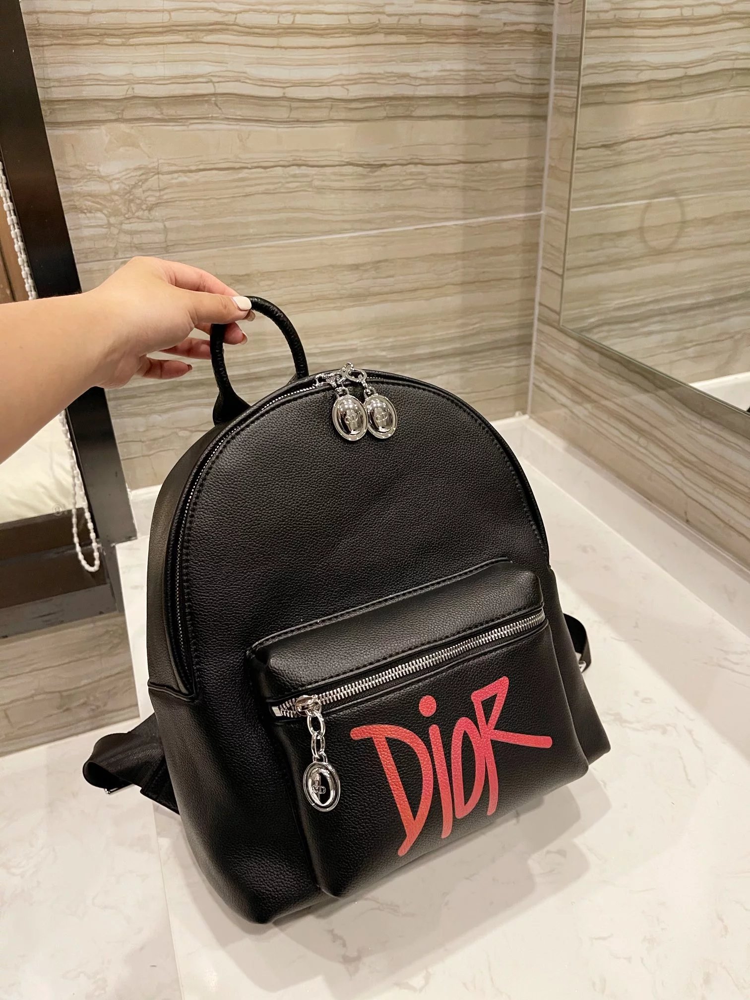 Dior Book Tote Mini Beige Quilted Leather Backpack - 6