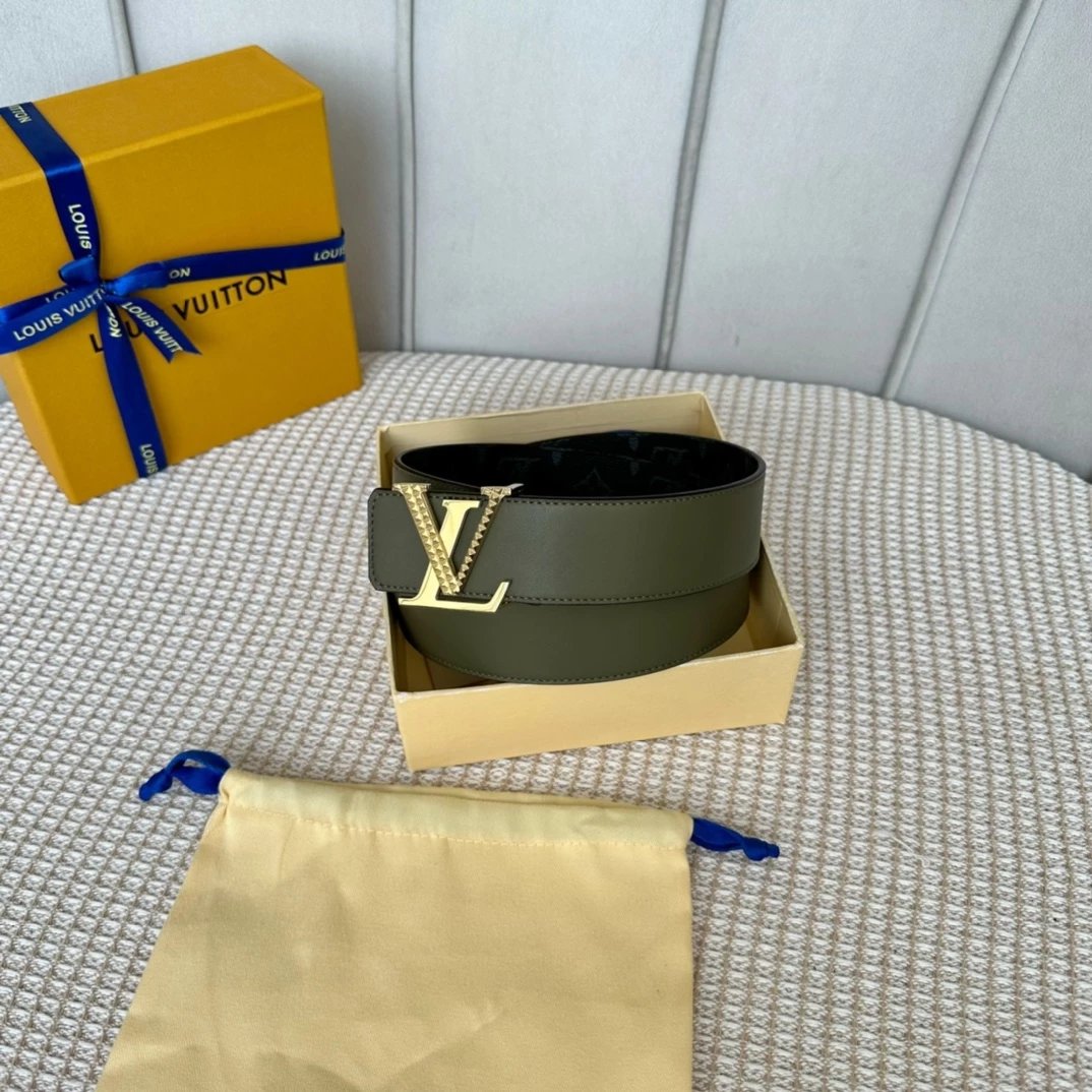 Louis Vuitton Monogram Reversible Belt Brown Pink Leather Belt - 4