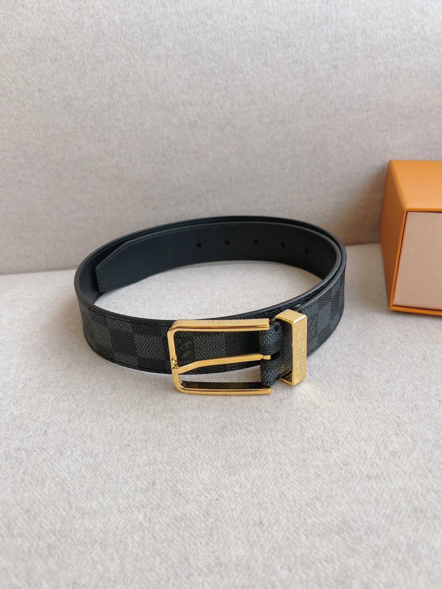 Louis Vuitton Reversible Monogram Belt Brown / Gold Leather Belt - 2