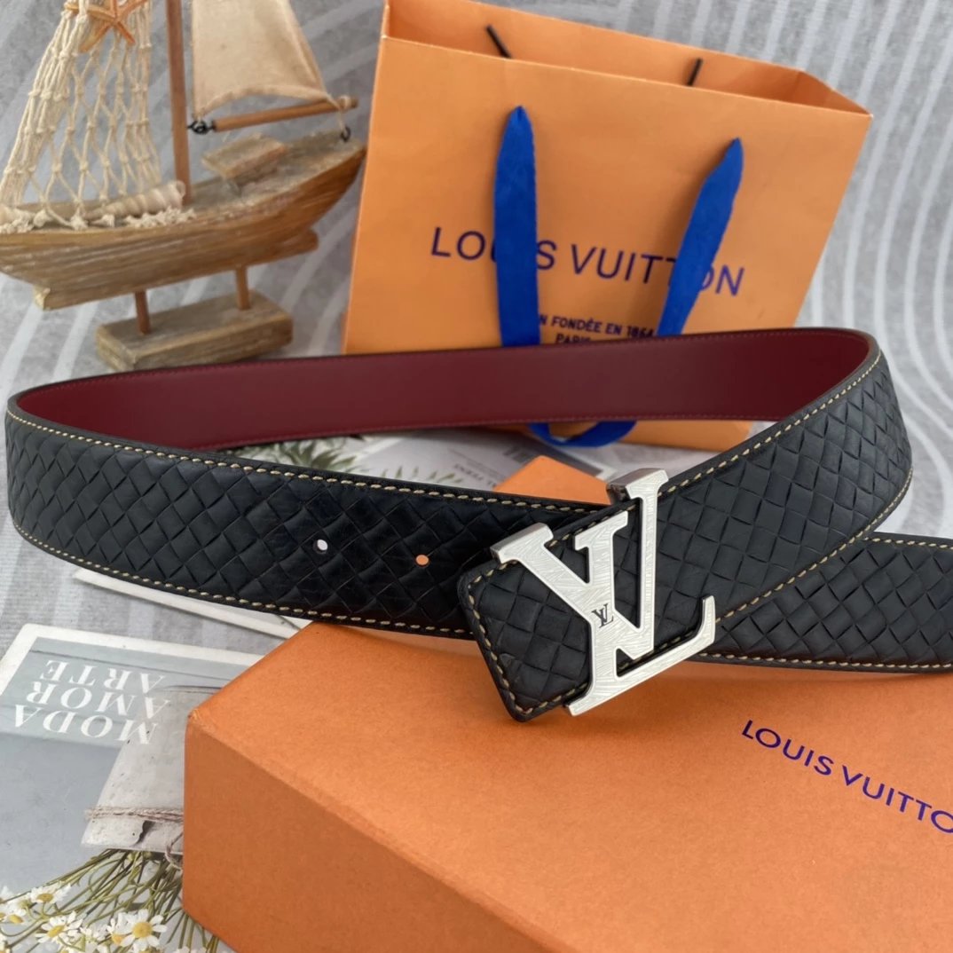 Louis Vuitton Monogram Reversible Belt Brown Pink Leather Belt - 3