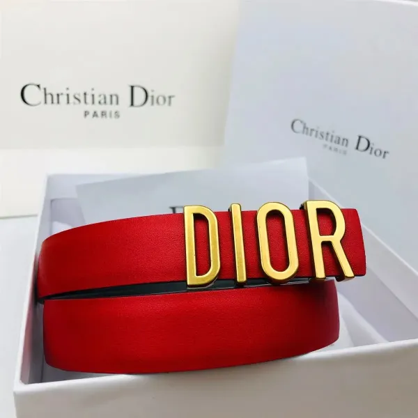 Dior Oblique Canvas Belt Black and Beige - 28