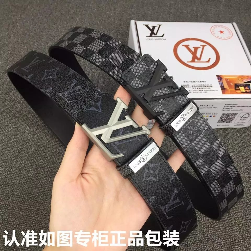 Louis Vuitton LV Initiales Belt Black Monogram Leather Belt - 12
