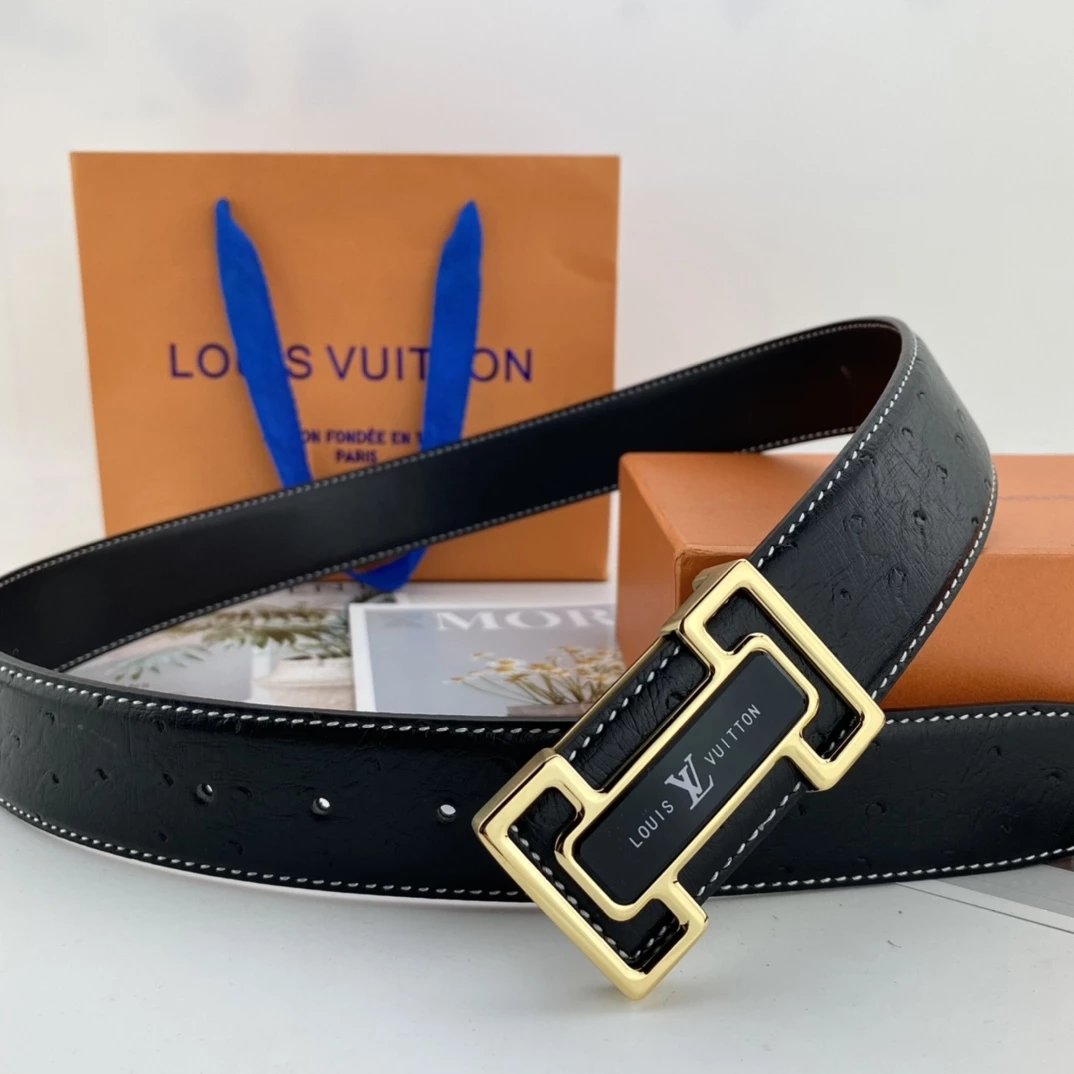 Louis Vuitton Monogram Dot Reversible Belt Blue Multicolor Leather Belt - 7