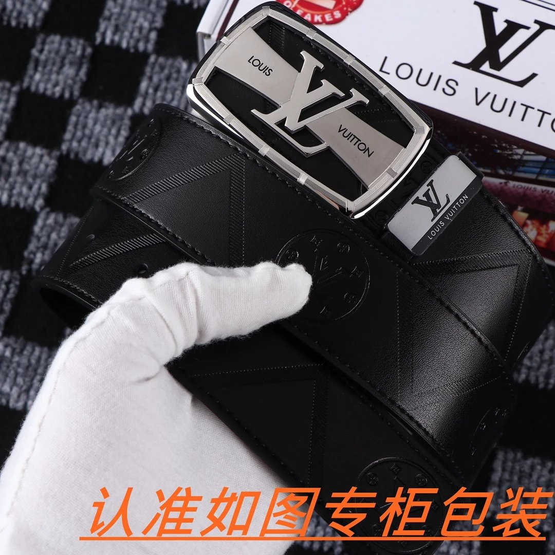 Louis Vuitton LV Initiales Belt Black Monogram Leather Belt - 13