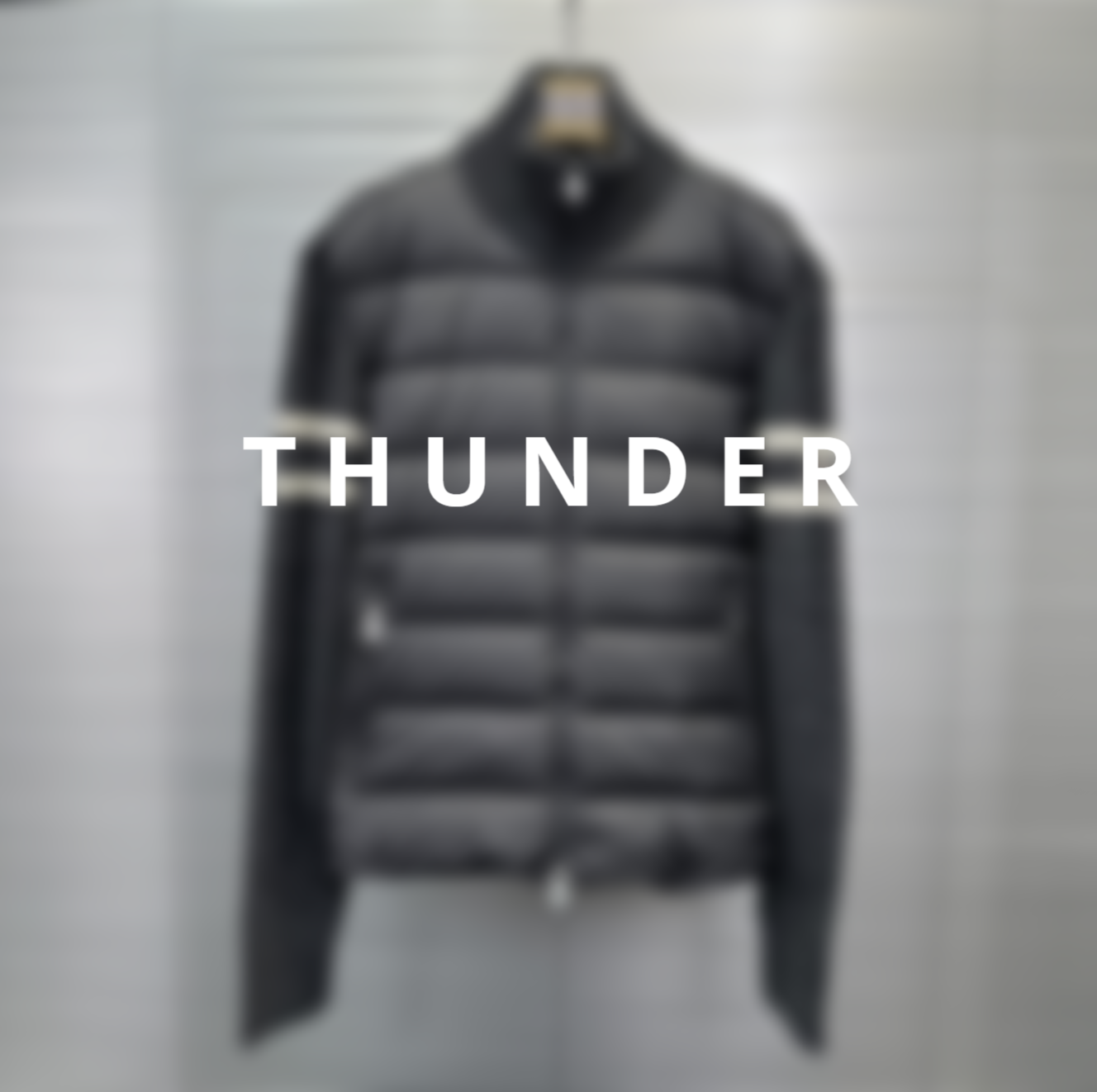 MC Woolen Splicing Thin Down Jacket