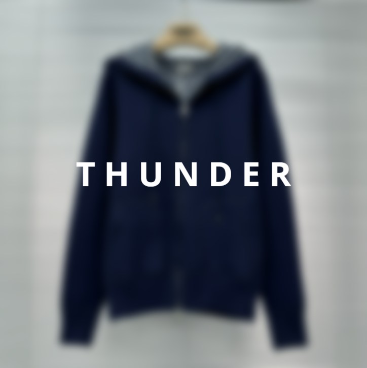 Knitted zipper hooded jacket