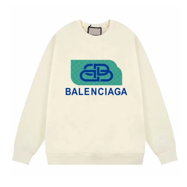Balenciaga BB Logo Print Black Hoodie - 32