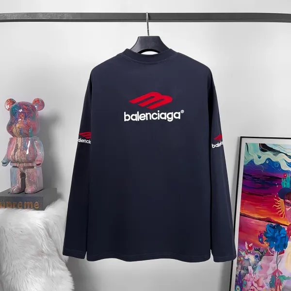 Balenciaga BB Logo Print Black Hoodie - 21