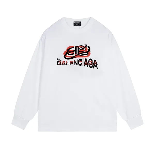 Balenciaga BB Logo Print Black Hoodie - 25