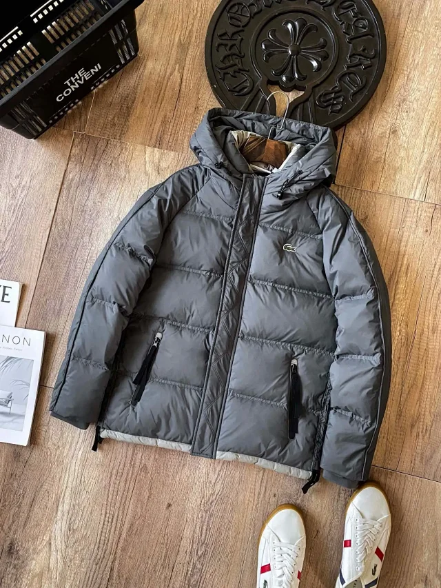 Lacoste Down Jackets Hooded quilted puffer jacket product detail image 21