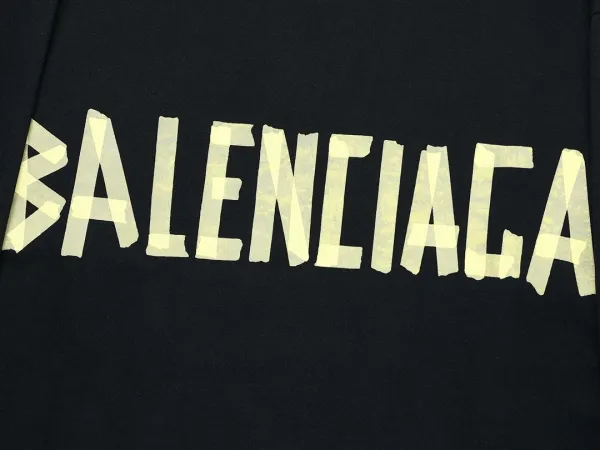 Balenciaga BB Logo Print Black Hoodie - 15