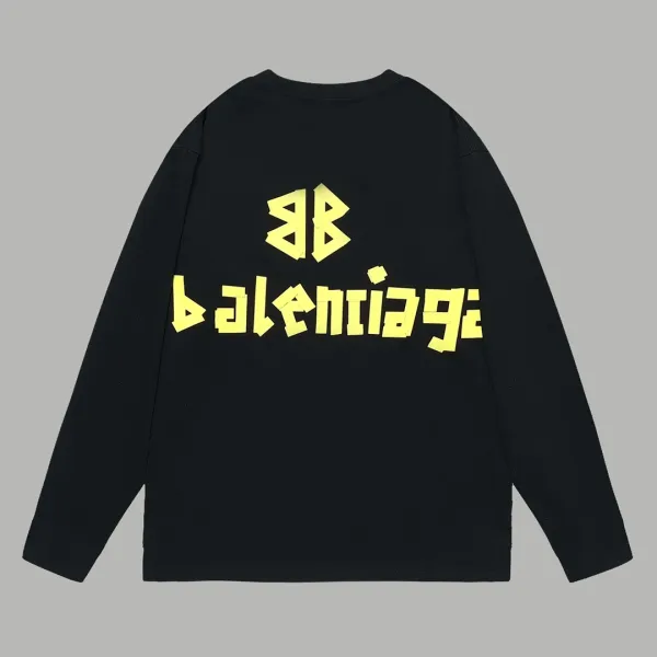 Balenciaga BB Logo Print Black Hoodie - 13