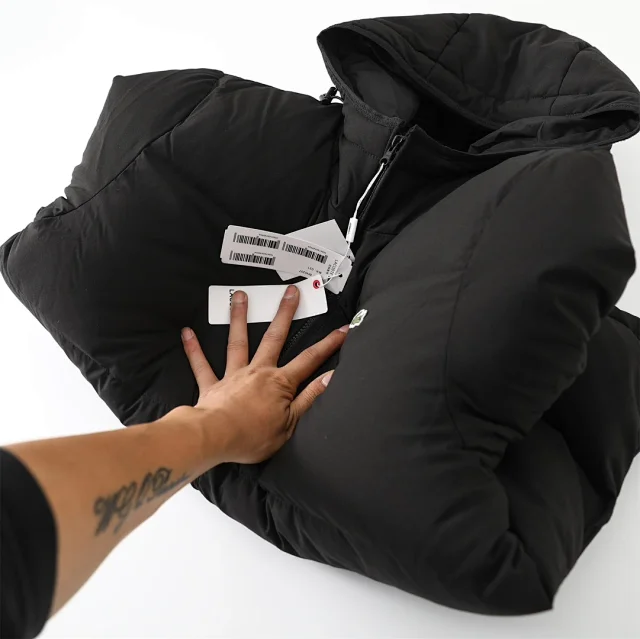 Lacoste Down Jackets Hooded quilted puffer jacket product detail image 12