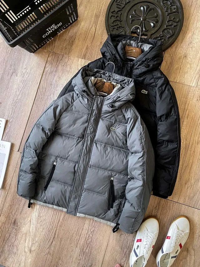 Lacoste Down Jackets Hooded quilted puffer jacket product detail image 22