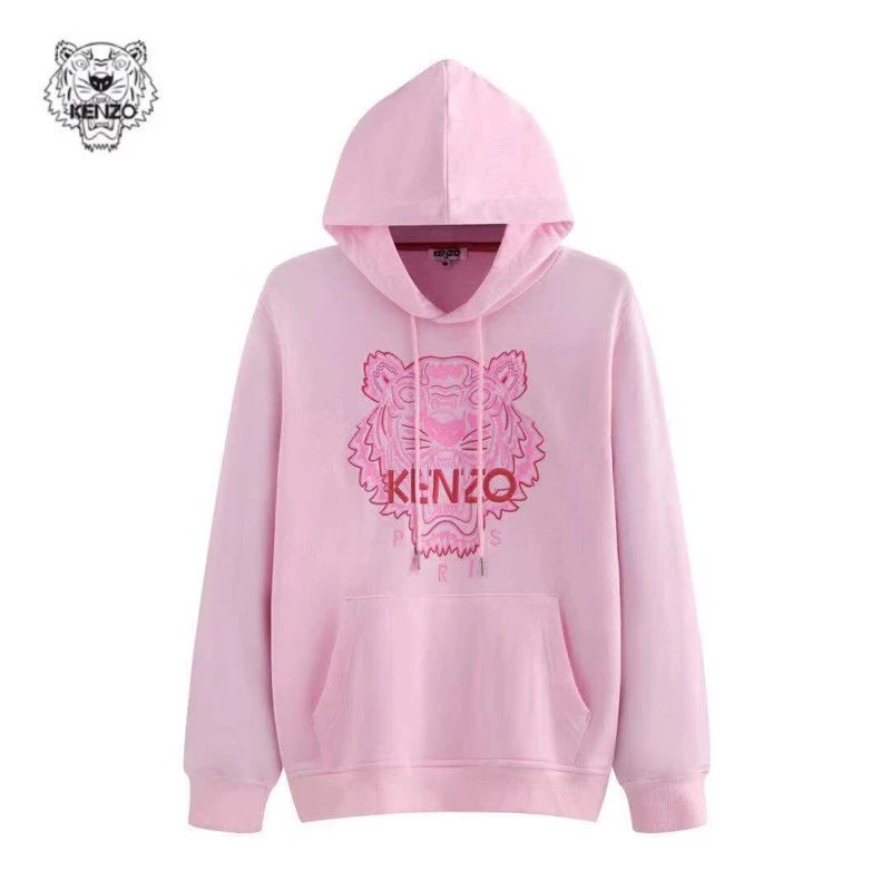 Kenzo Tiger Embroidered White Hoodie - 17