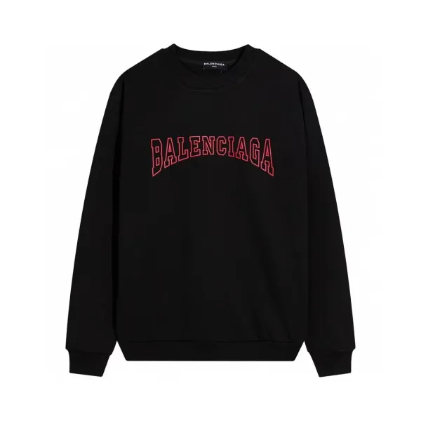 Balenciaga BB Logo Print Black Hoodie - 29