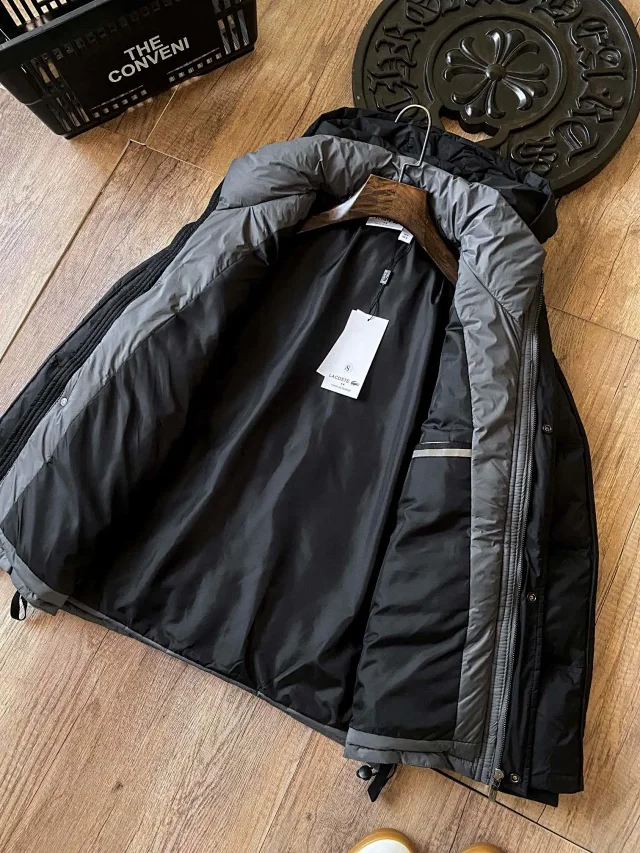Lacoste Down Jackets Hooded quilted puffer jacket product detail image 26