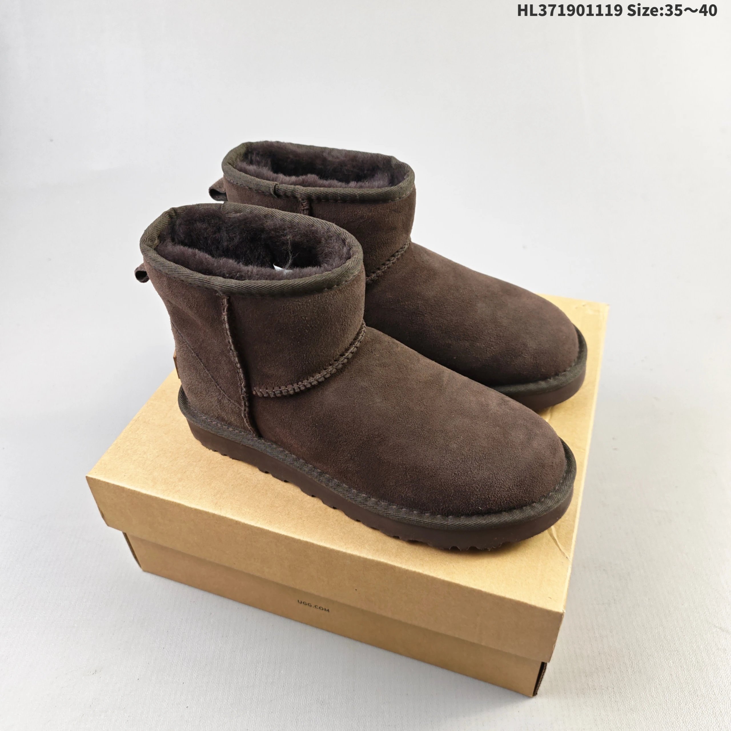 UGG Classic Mini II Chocolate Brown Sheepskin Boots Snow Boots