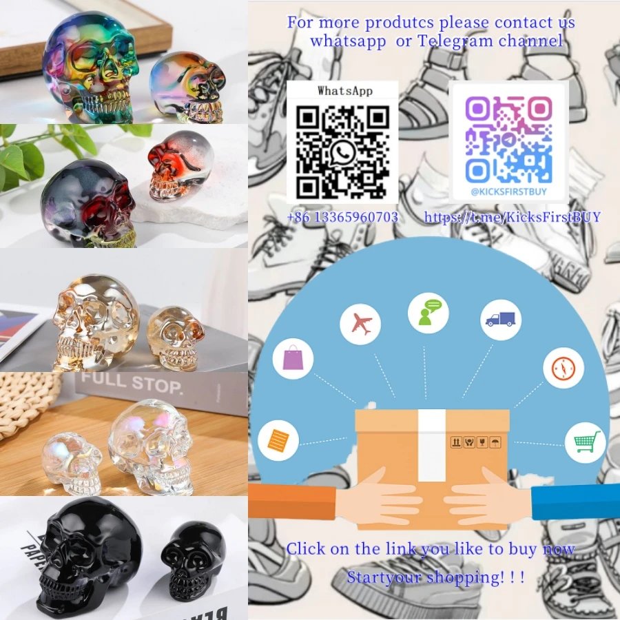 Crystal Skull Decor Rainbow Color Ornament