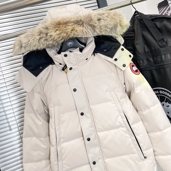 Canada Goose Expedition Parka Black with Raccoon Fur Trim Down Jacket - 6